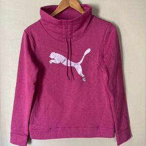 PUMA NWT Cinch Up Cat Fleece Logo Hoody S
